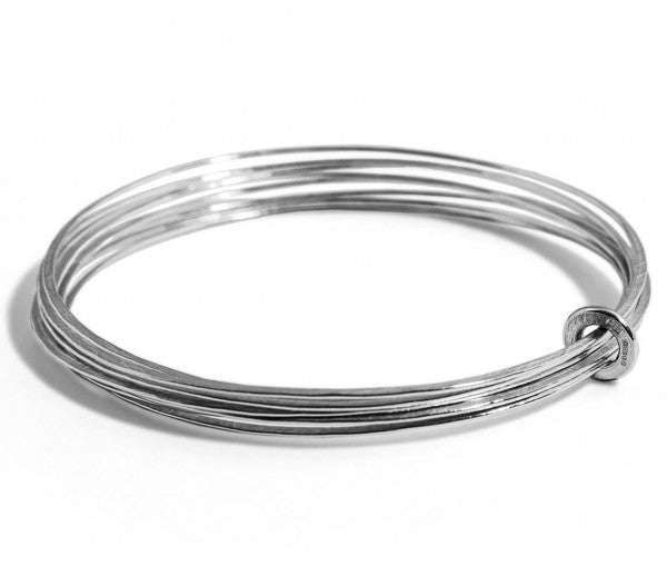 Ripple Multi Silver Bangle