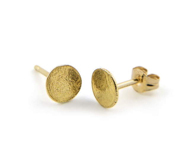 18ct Gold  Ripple Studs