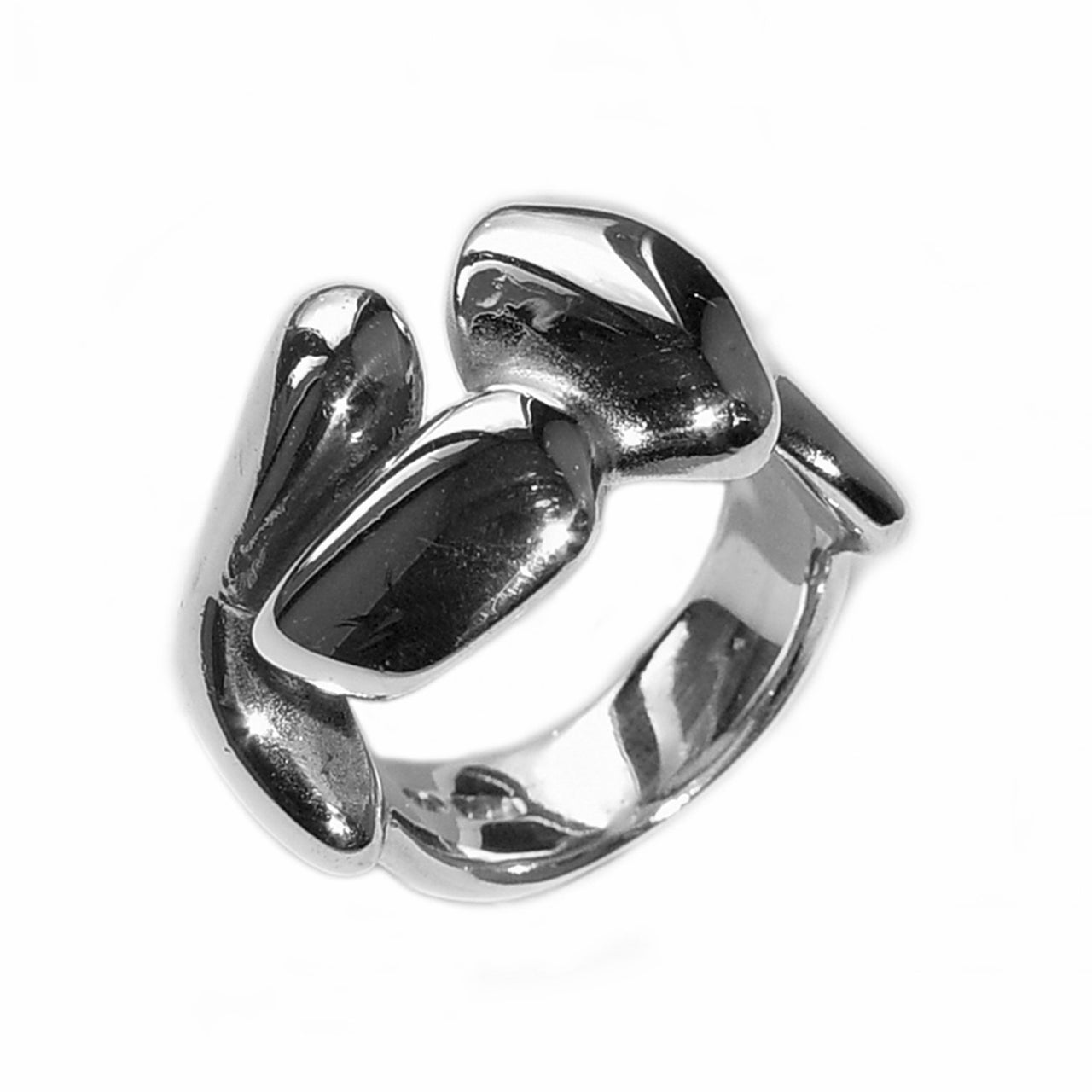 Sculptured Silver Chunky Ring