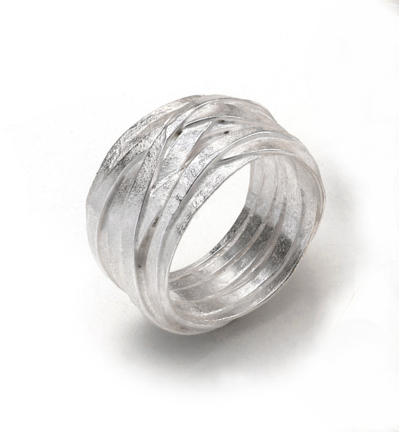 Silver Wrap Ring- Wide