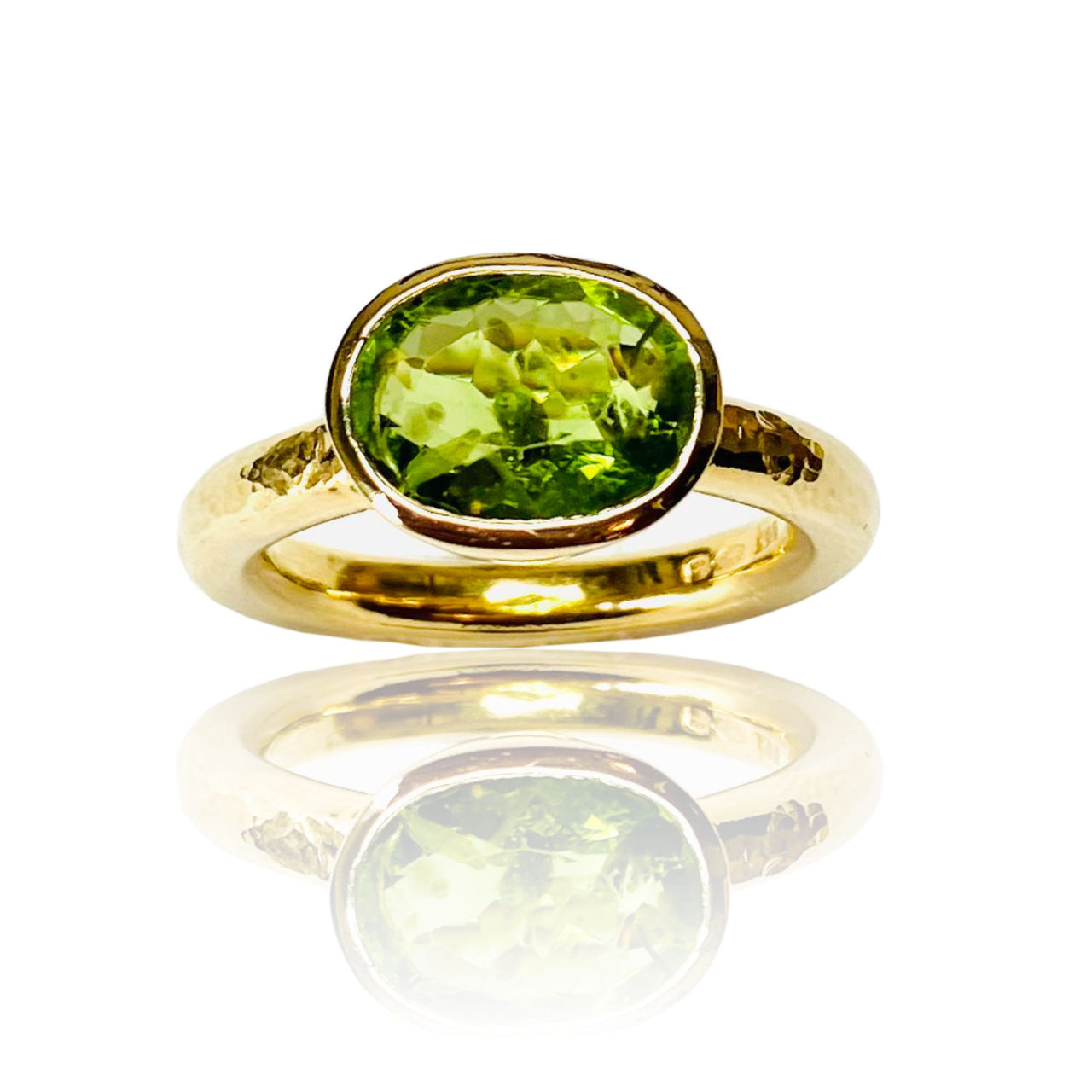 18ct Gold Vermeil and peridot ring