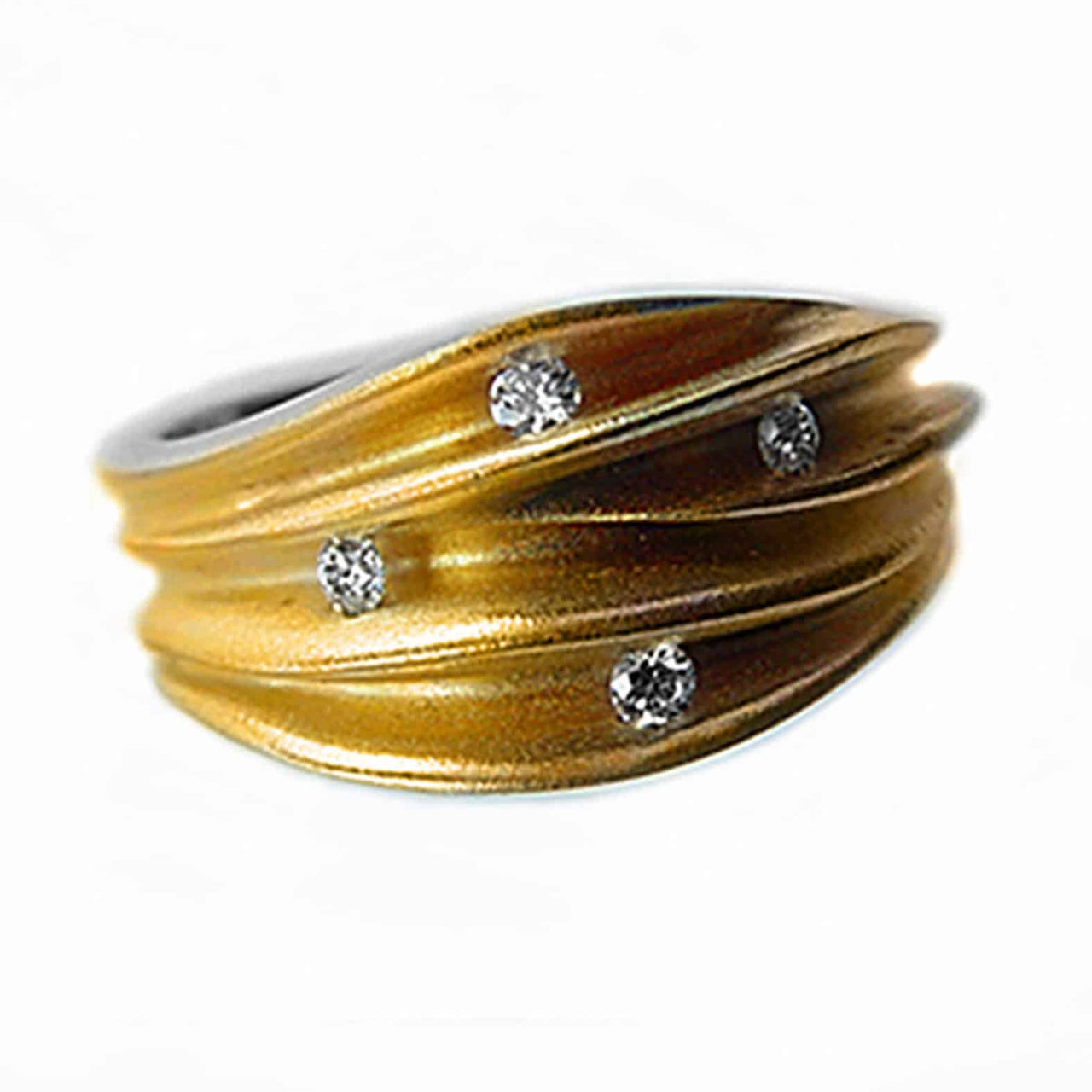 Multi-Split Silver Diamond Ring
