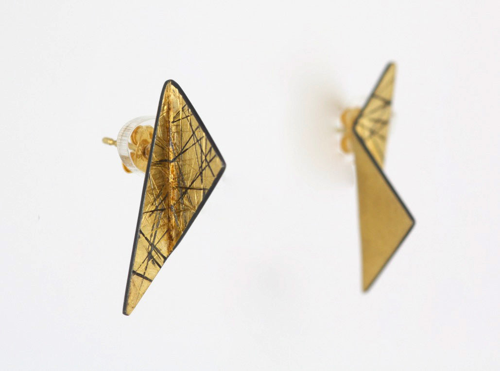 Gold Ice Folded Earrings