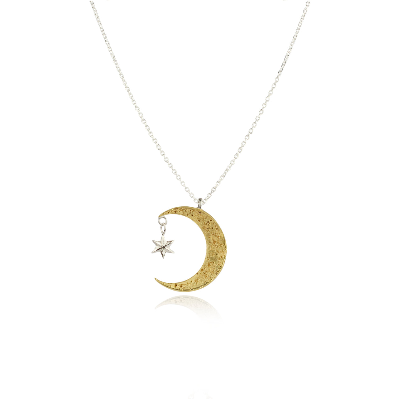 Crescent Moon and Star Necklace