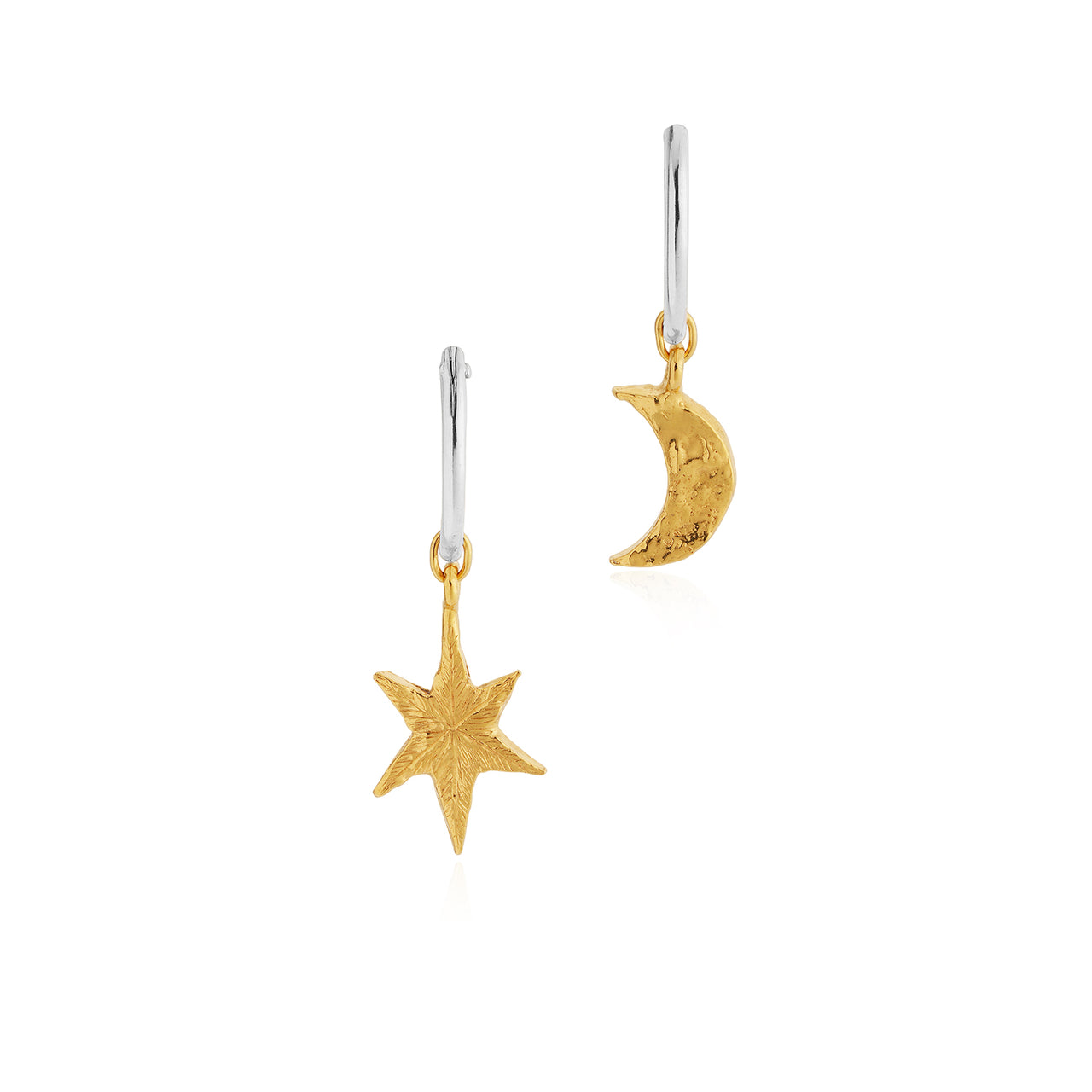 North Star and Crescent Earrings