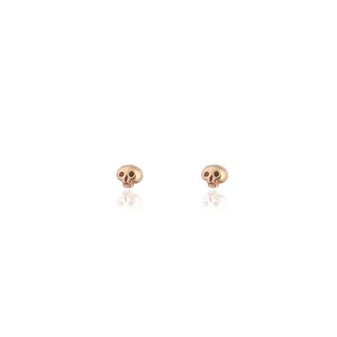 Mircro Skull Earrings - Gold Plated