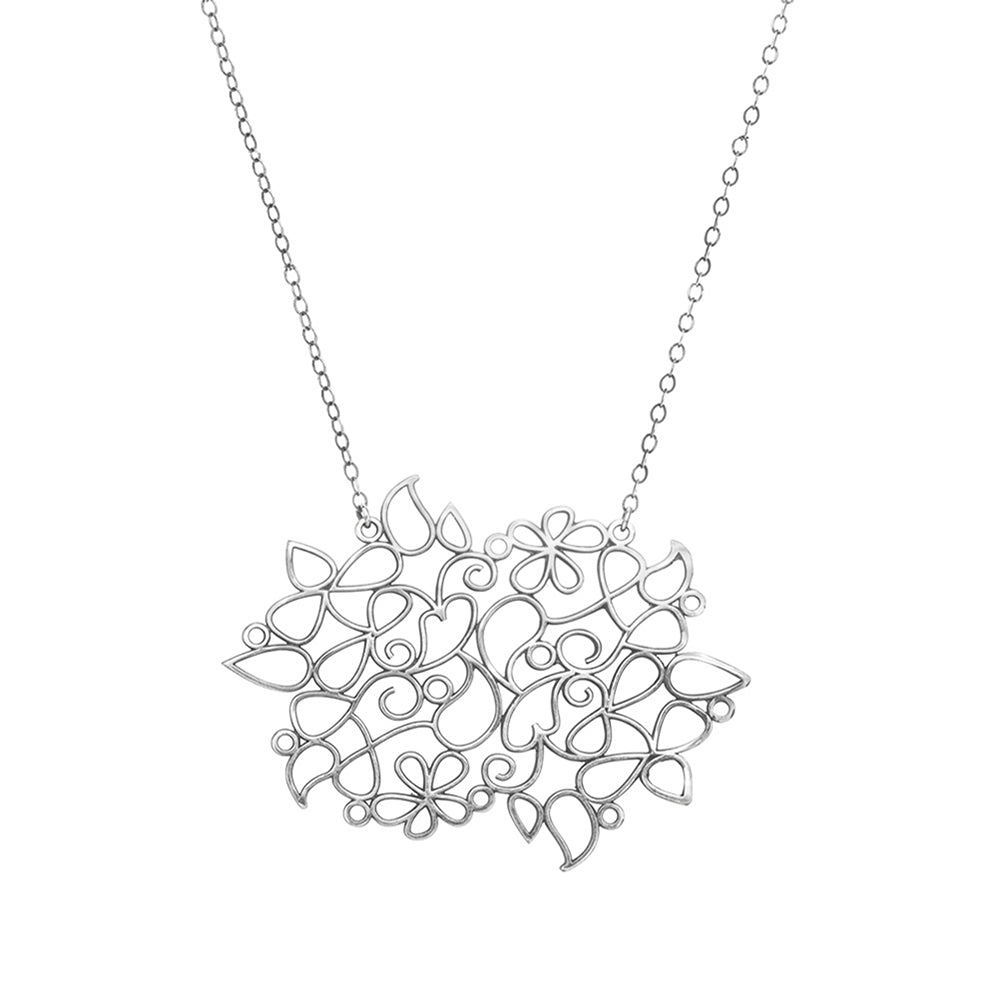 Henna Necklace Sterling Silver