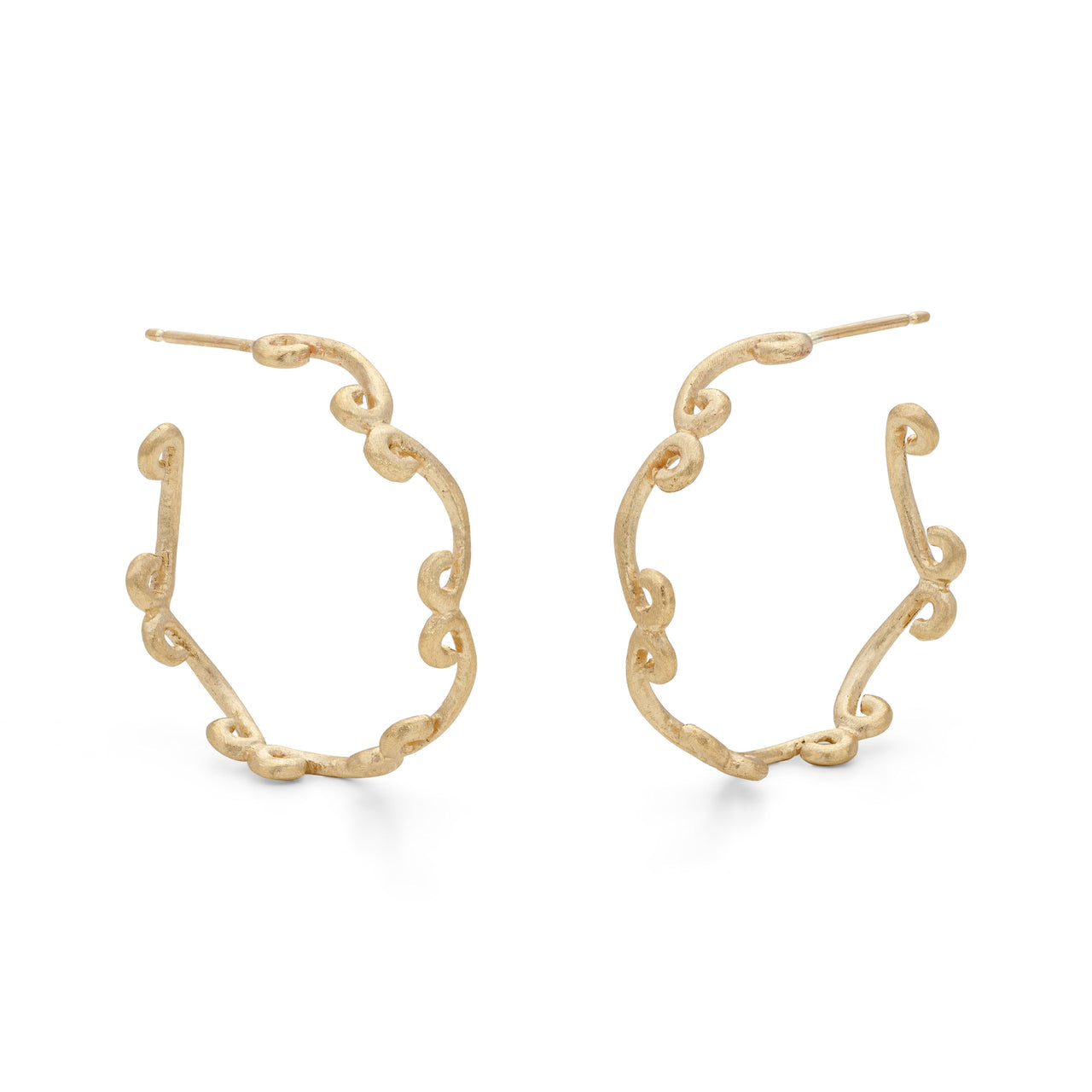 Decorative Gold Hoop Earrings