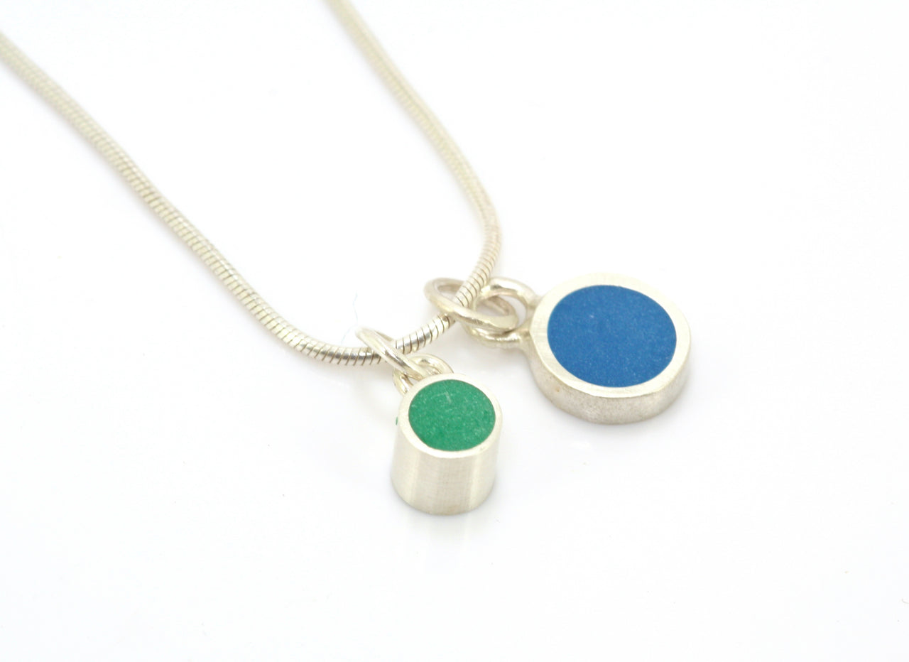 Duo Dot Pendant Blue/Green