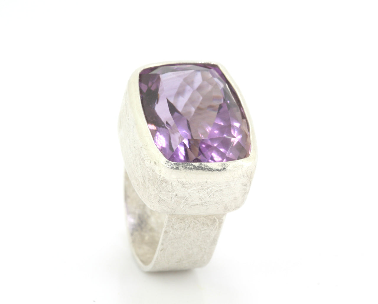 Amethyst and Silver Ring