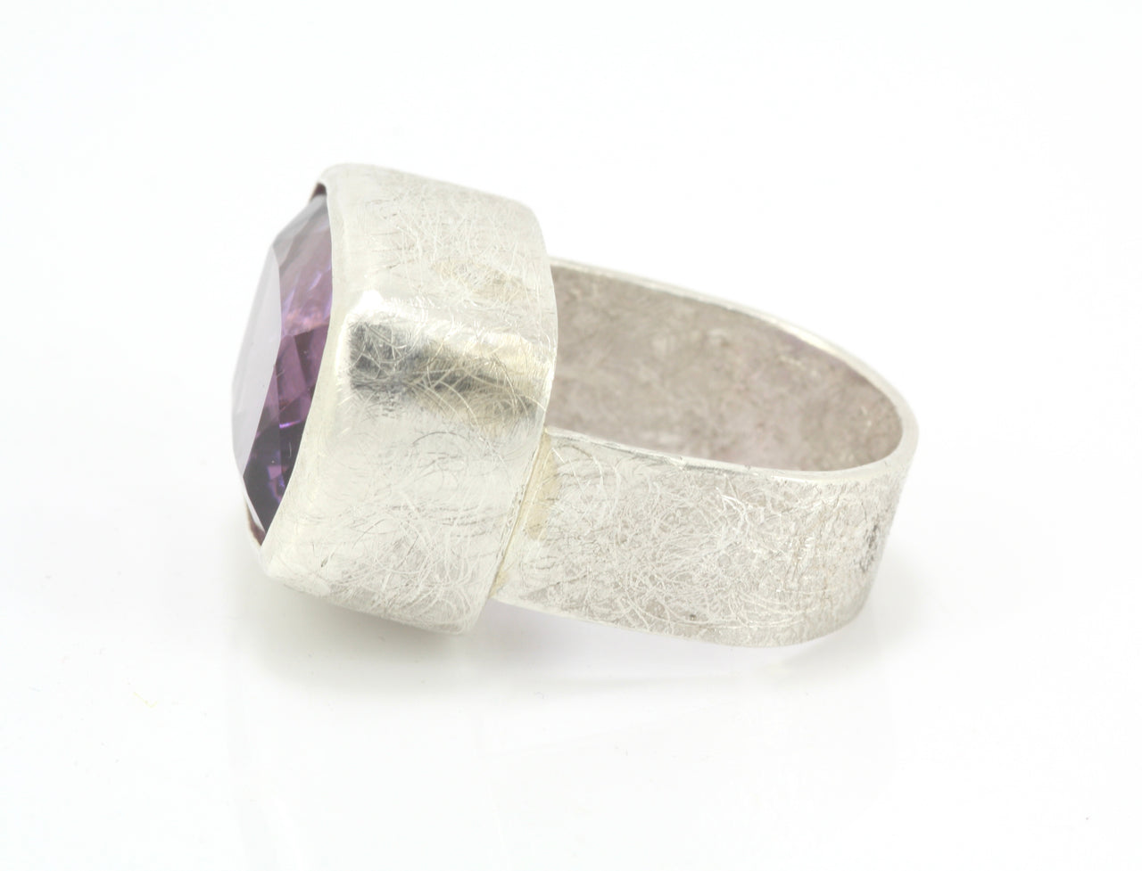 Amethyst and Silver Ring