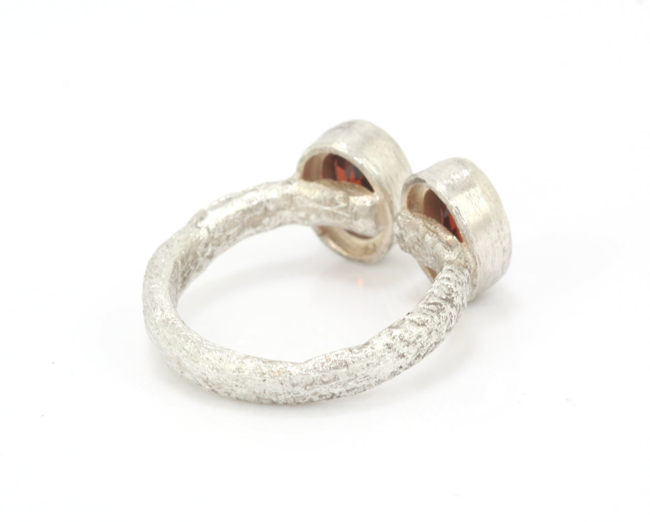 Garnet and Silver Ring