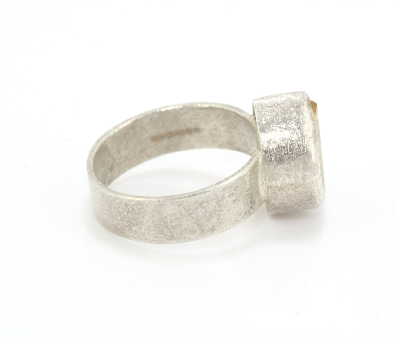 Silver Lemon Quartz Ring