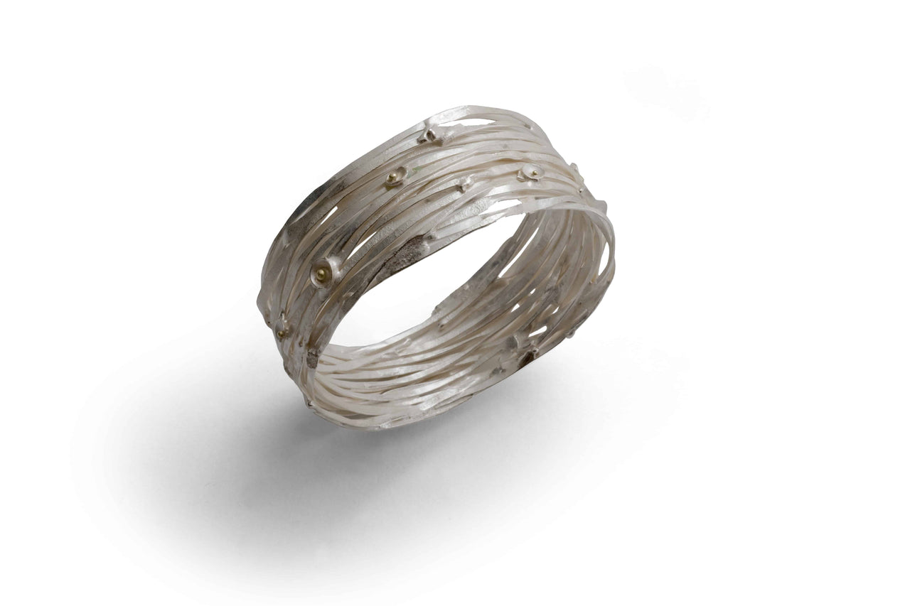 Silver & 18ct Wrap Bracelet