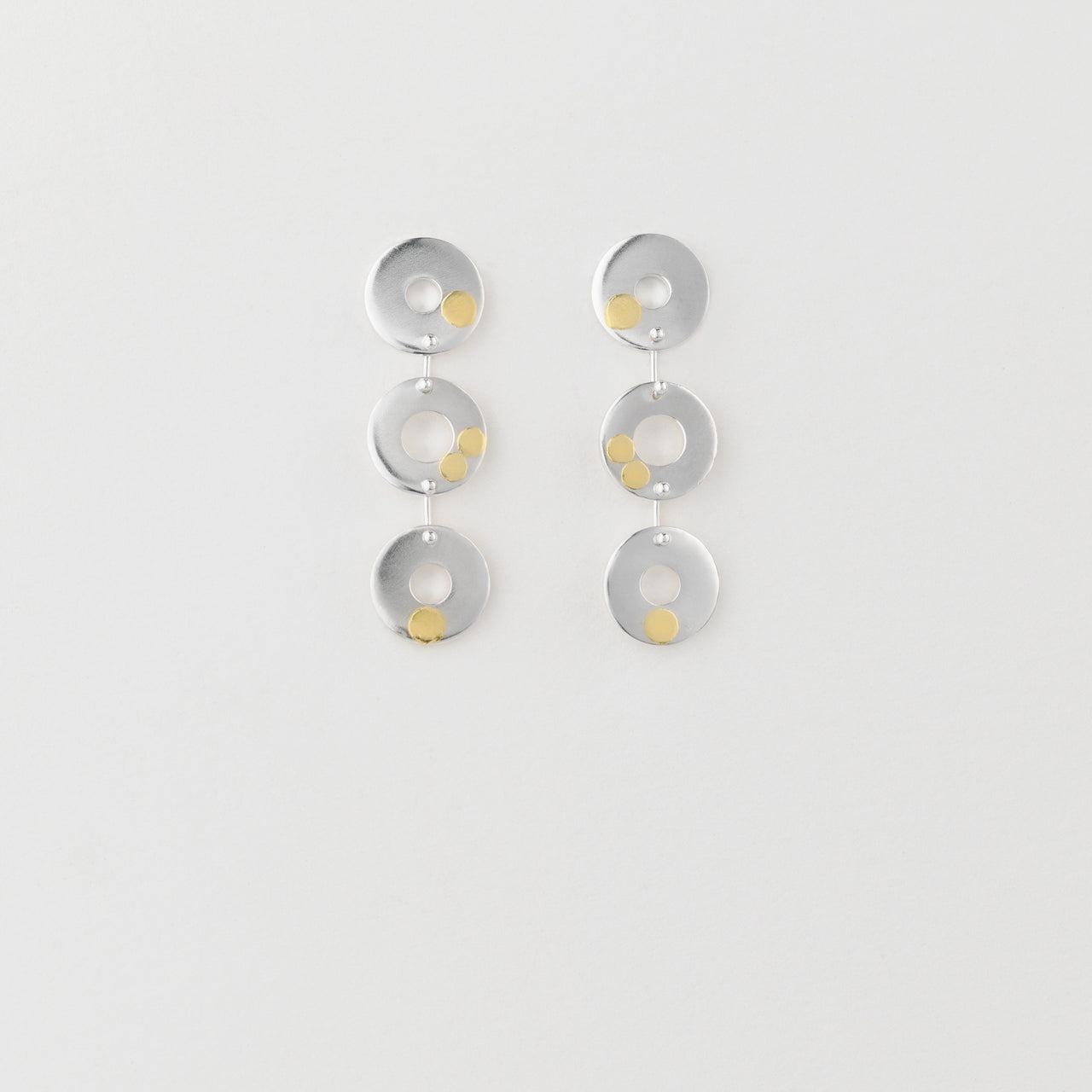 Dots Trio Torus Link Earrings