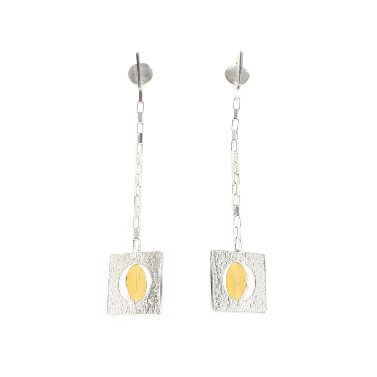Retrovert Dangle Earrings with 24ct Gold Keum Boo