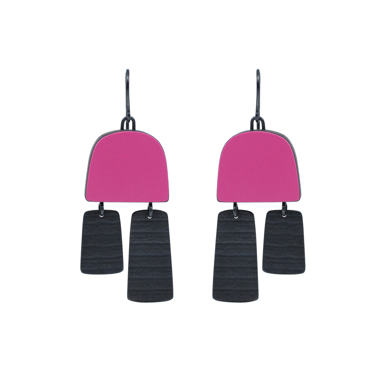 Two Part Stripe Drop Earrings