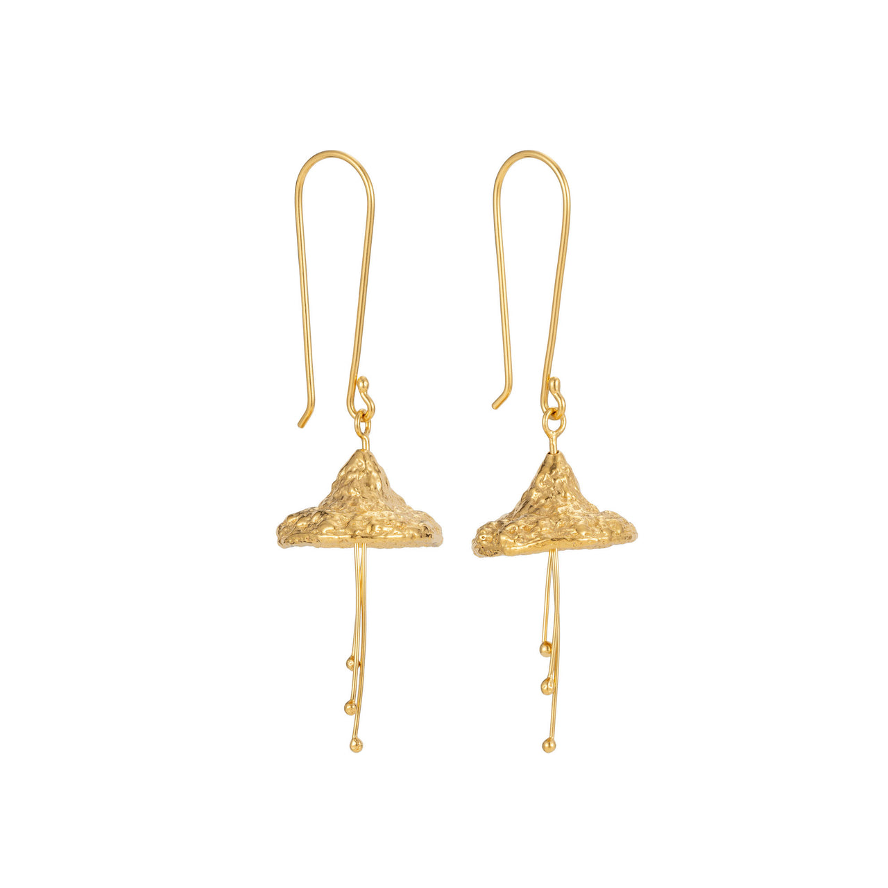 Gold Vermeil Eucalyptus Drop Earrings