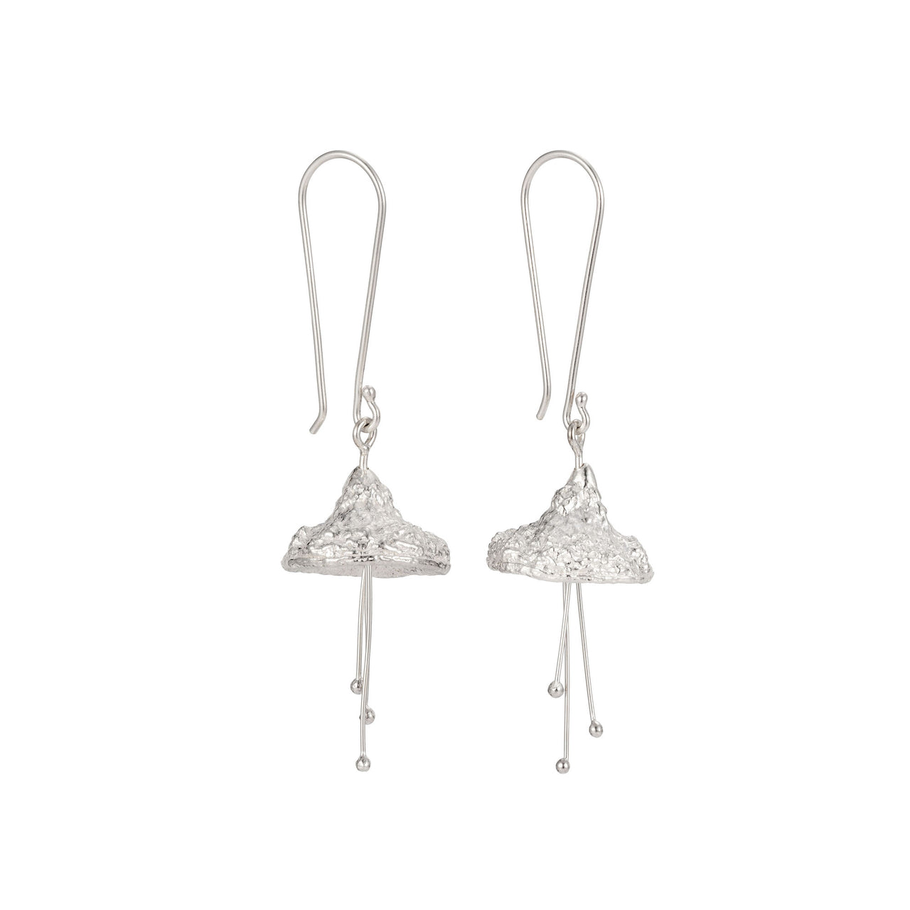 Silver Eucalyptus Drop Earrings