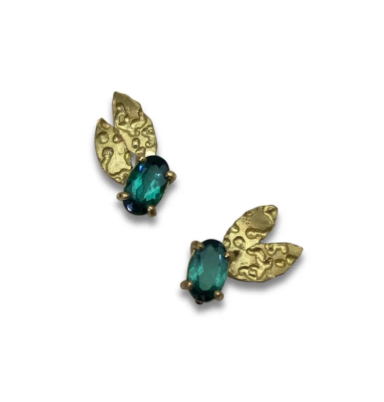 Folium 18 carat Gold Leaf Earrings
