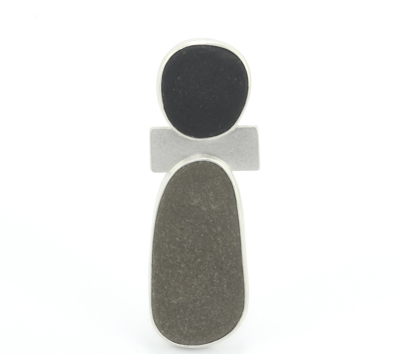 Oblong Pebble Brooch