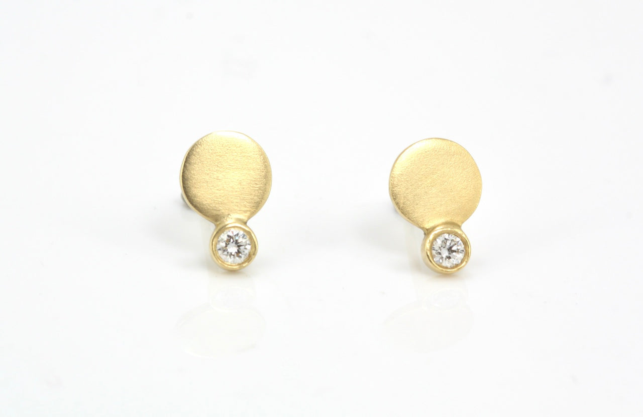 18ct Gold and Diamond Double-Round Studs