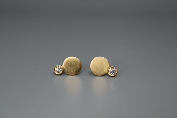 18ct Gold and Diamond Double-Round Studs