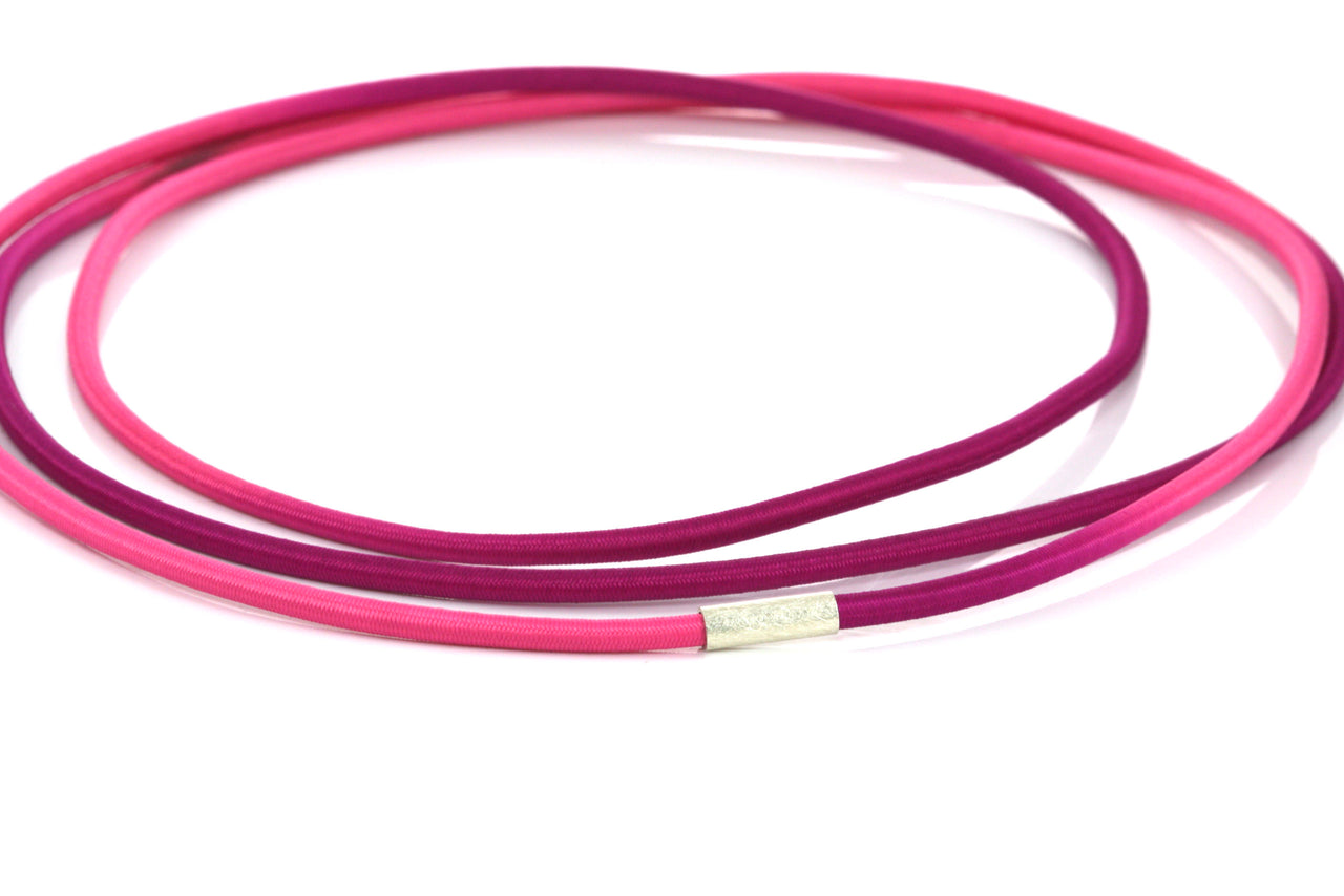 String Necklace - Baby Pink & Cerise