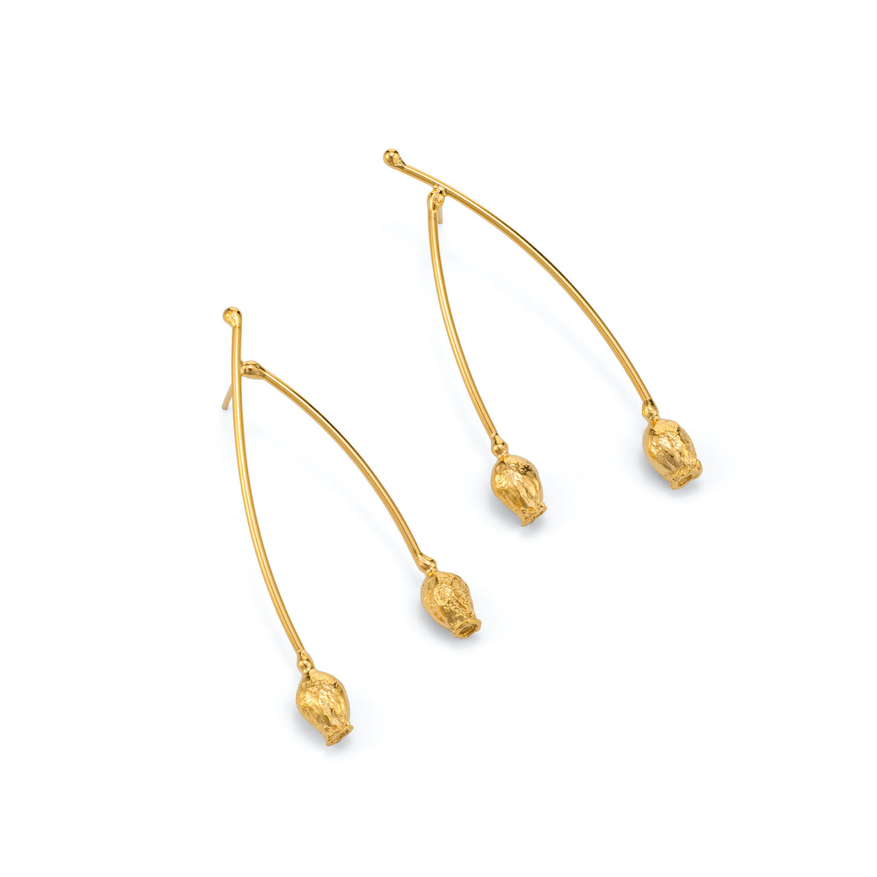 Gold Vermeil Hawthorn Stem Earrings