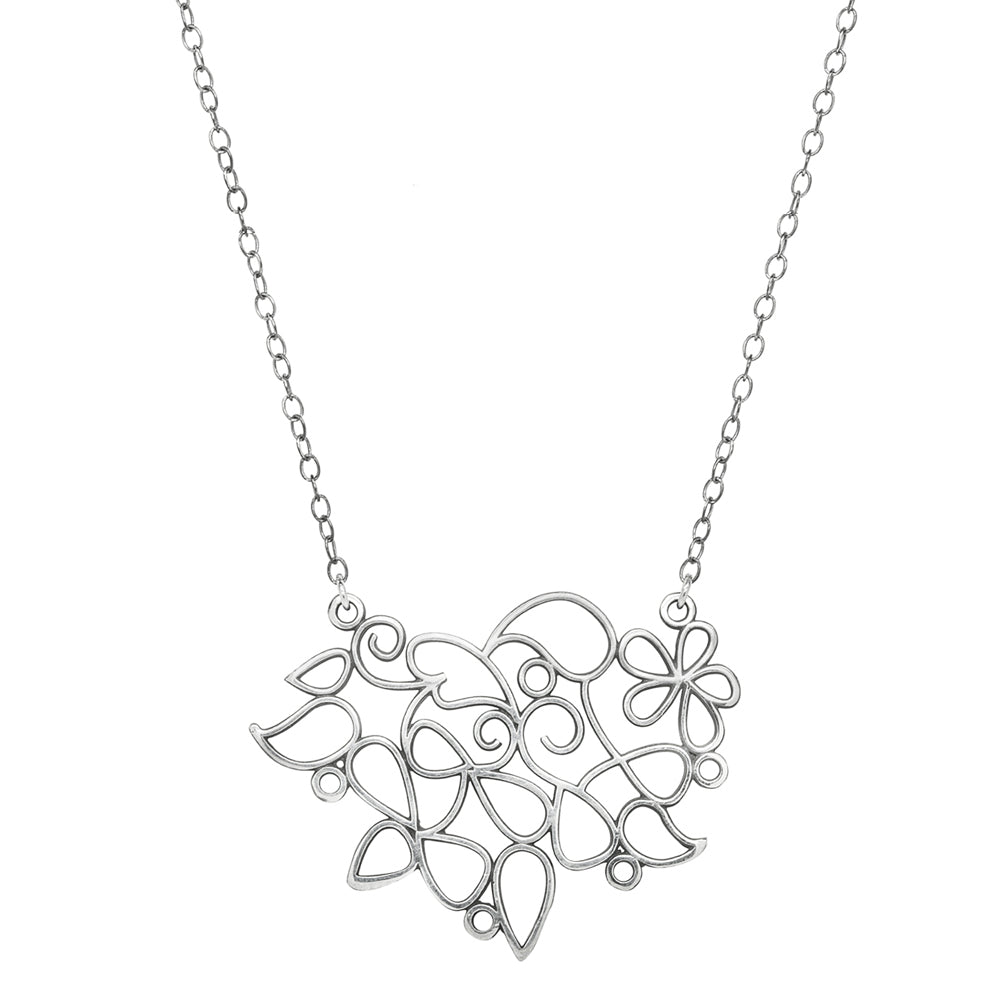 Small Henna Necklace Sterling Silver