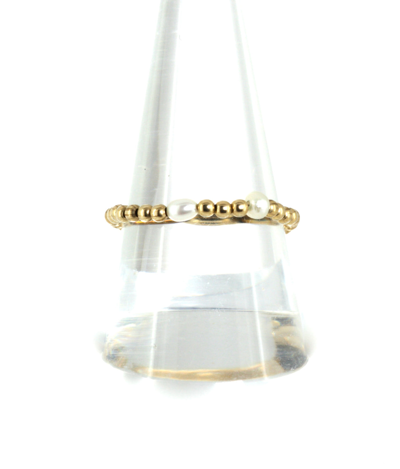 Gold Bead Ring / Semi Precious Stones