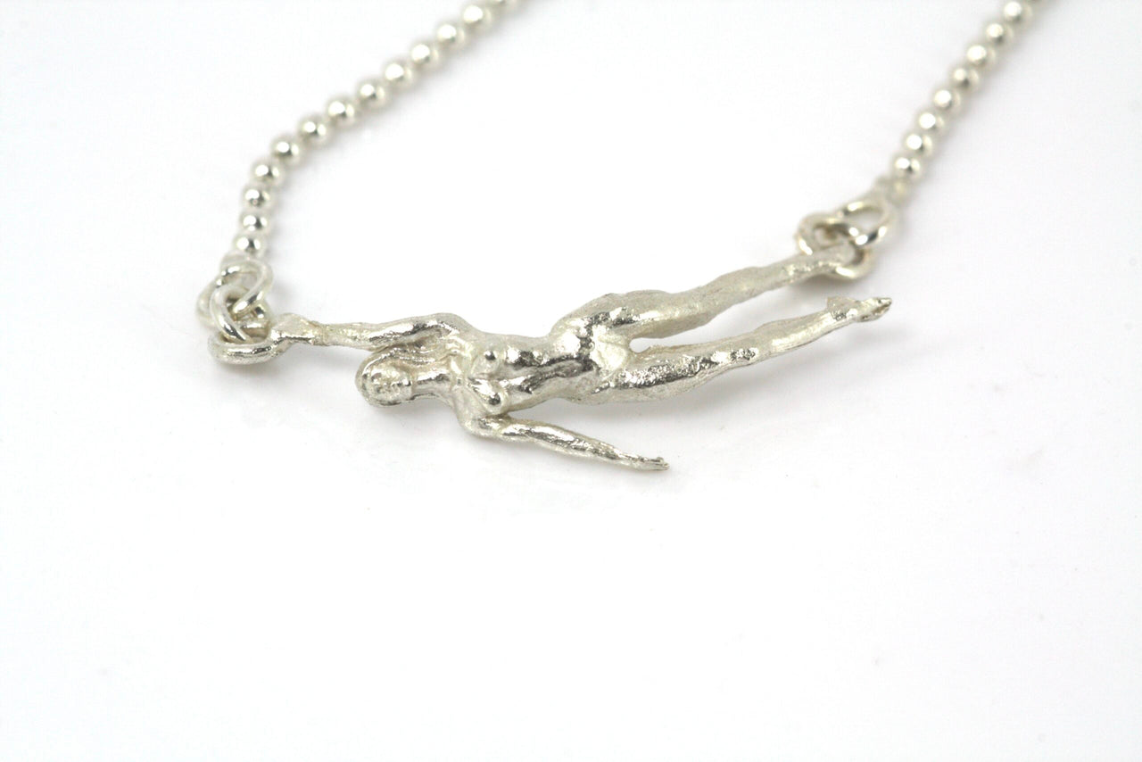 Silver Swimmer Necklace
