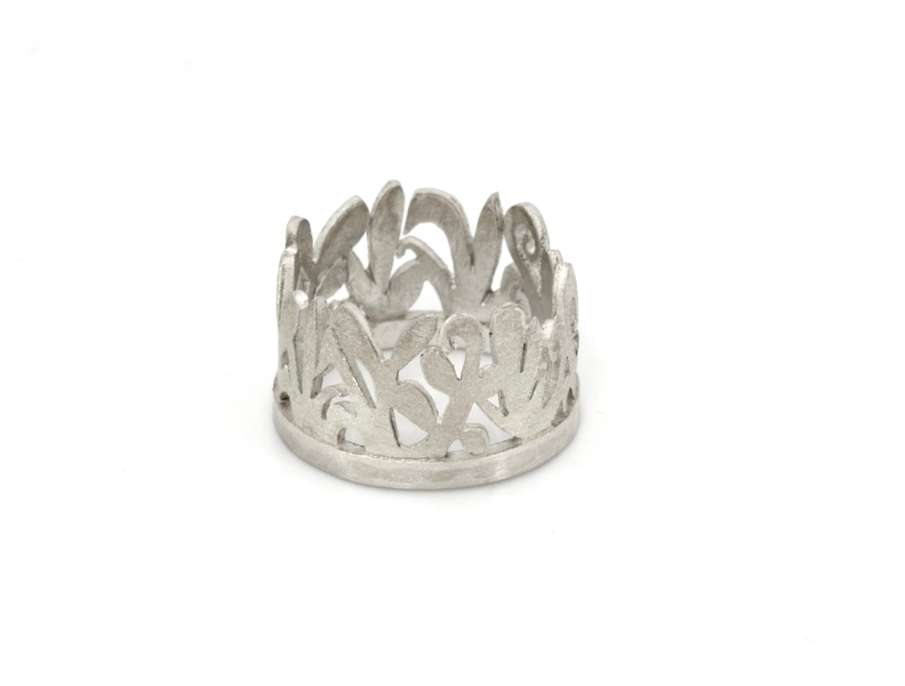Silver Jungle Crown Ring