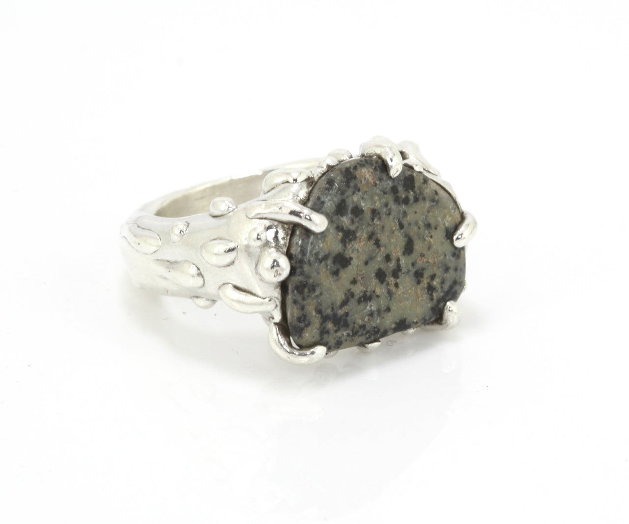 Dew Drop Ring Dalmation Jasper