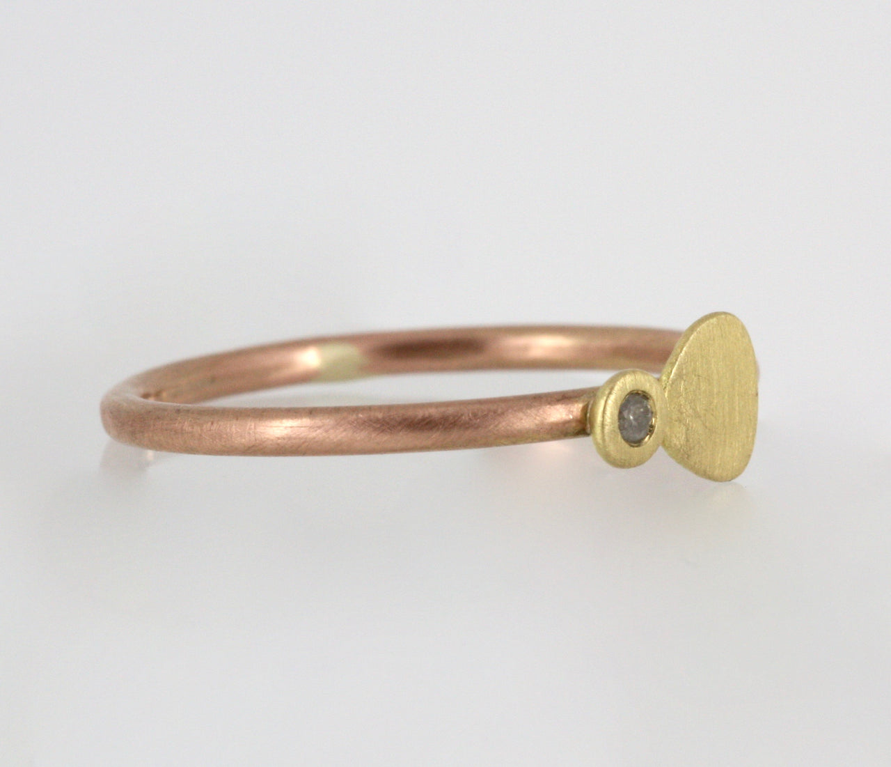 Rose Gold & Diamond Dot Ring