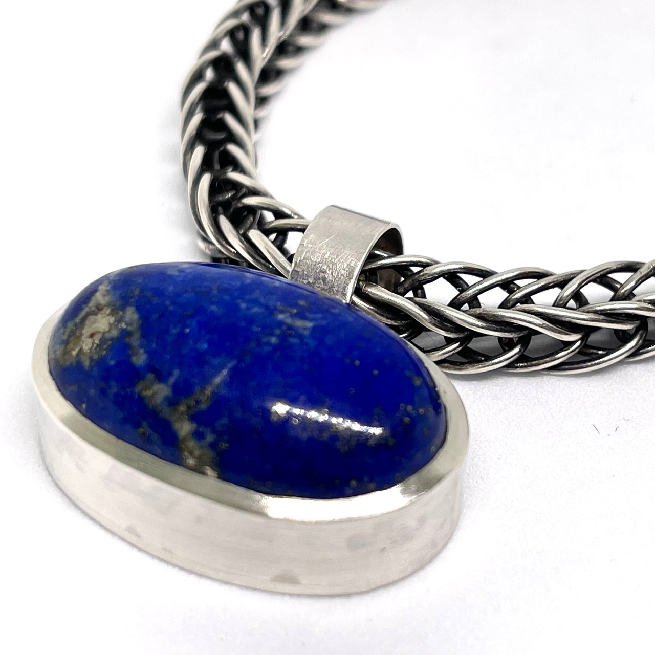 Lapis Lazuli Silver Pendant | No Chain |
