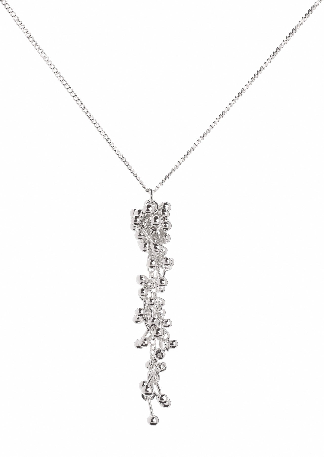 Silver Long Drop Necklace