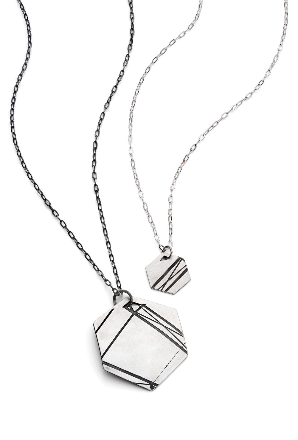 Hexagon Striation Pendant