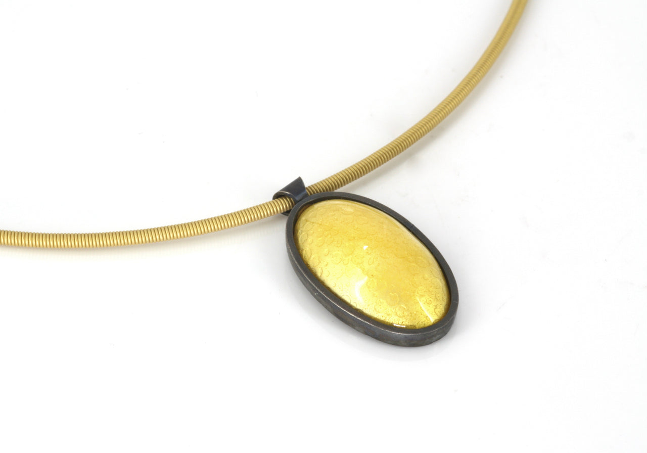 Yellow Oval Necklace