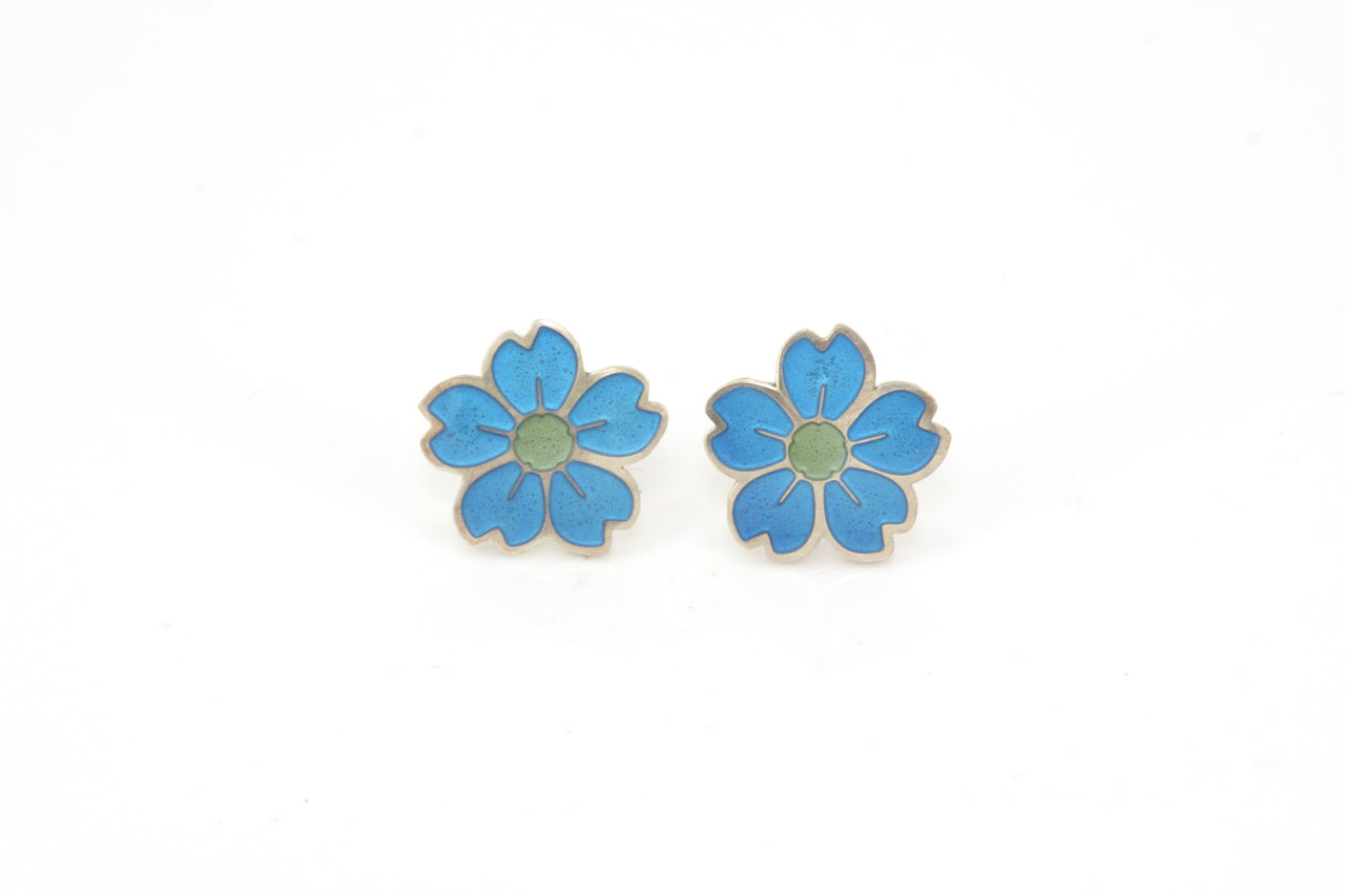 Enamelled Flower Studs