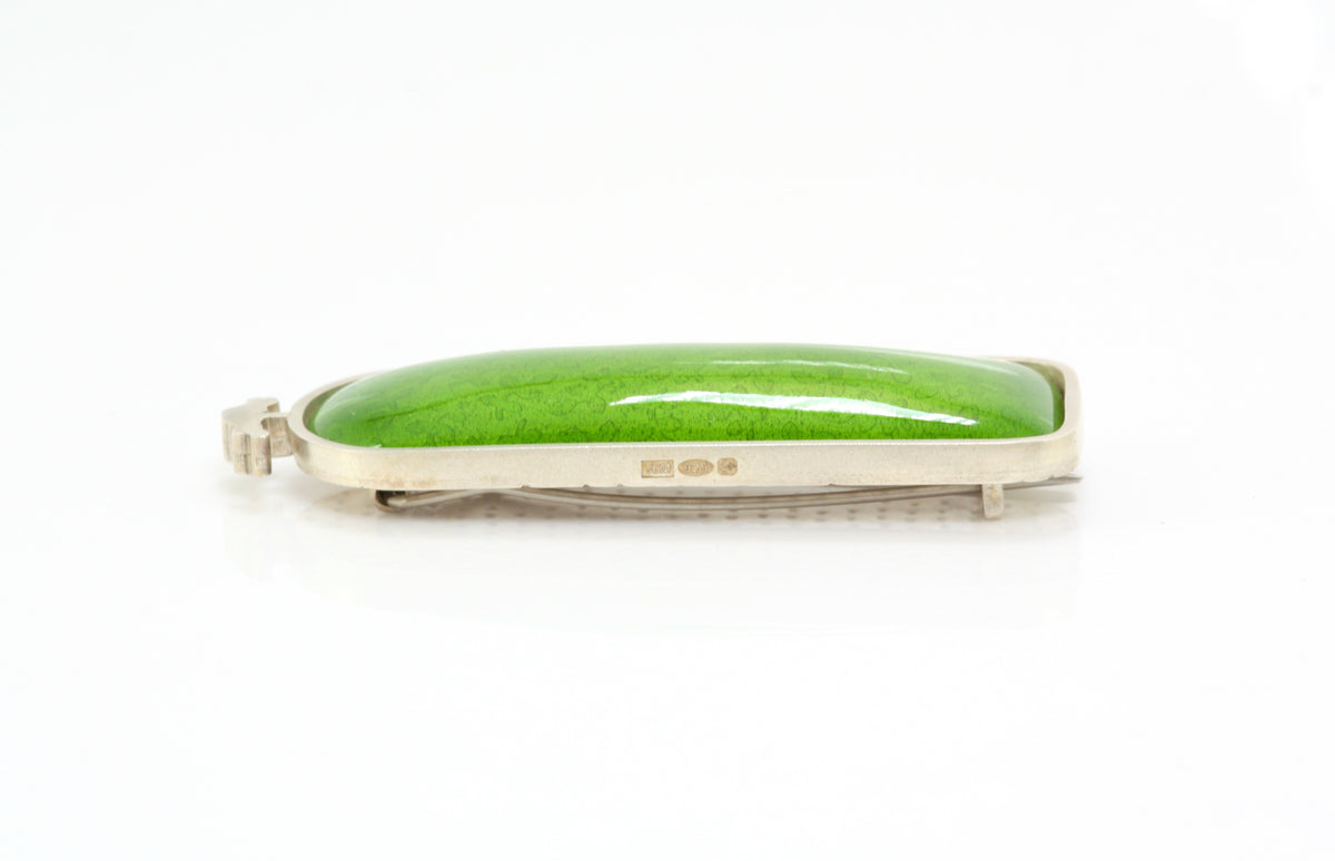 Green Hill with Tree Brooch