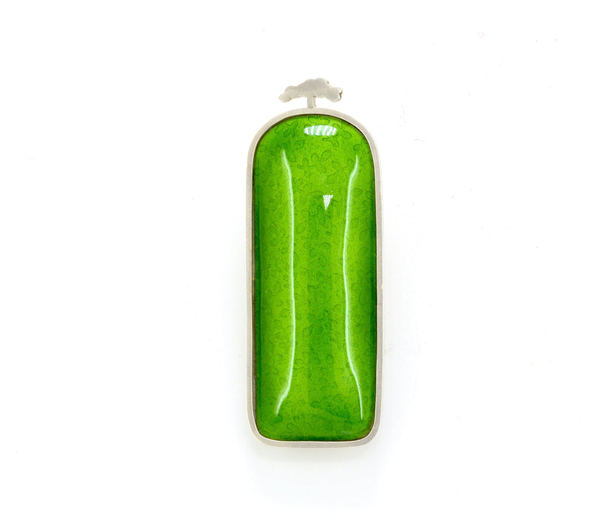 Green Hill with Tree Brooch
