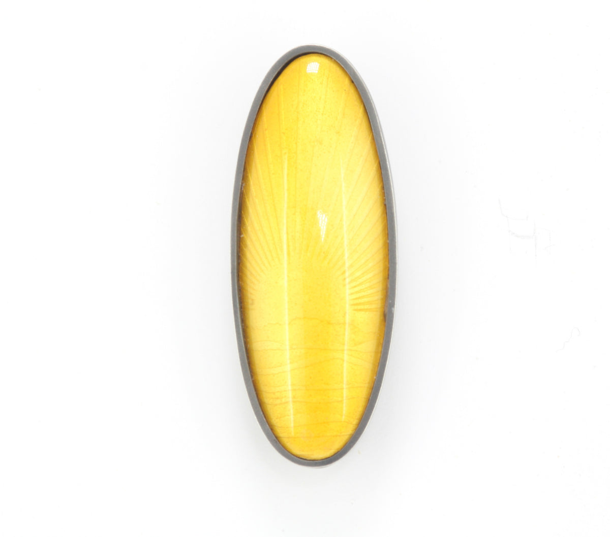 Yellow Sunset Enamelled Brooch