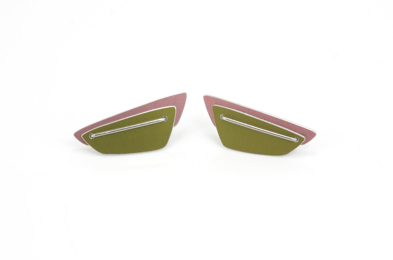 Dash Studs Pink / Khaki