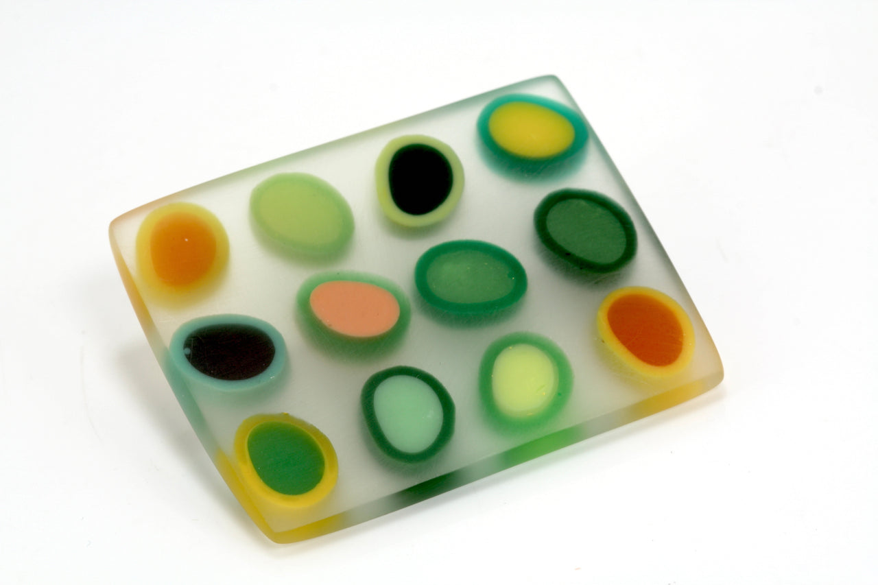 Brooch Greens, Oranges, Yellows