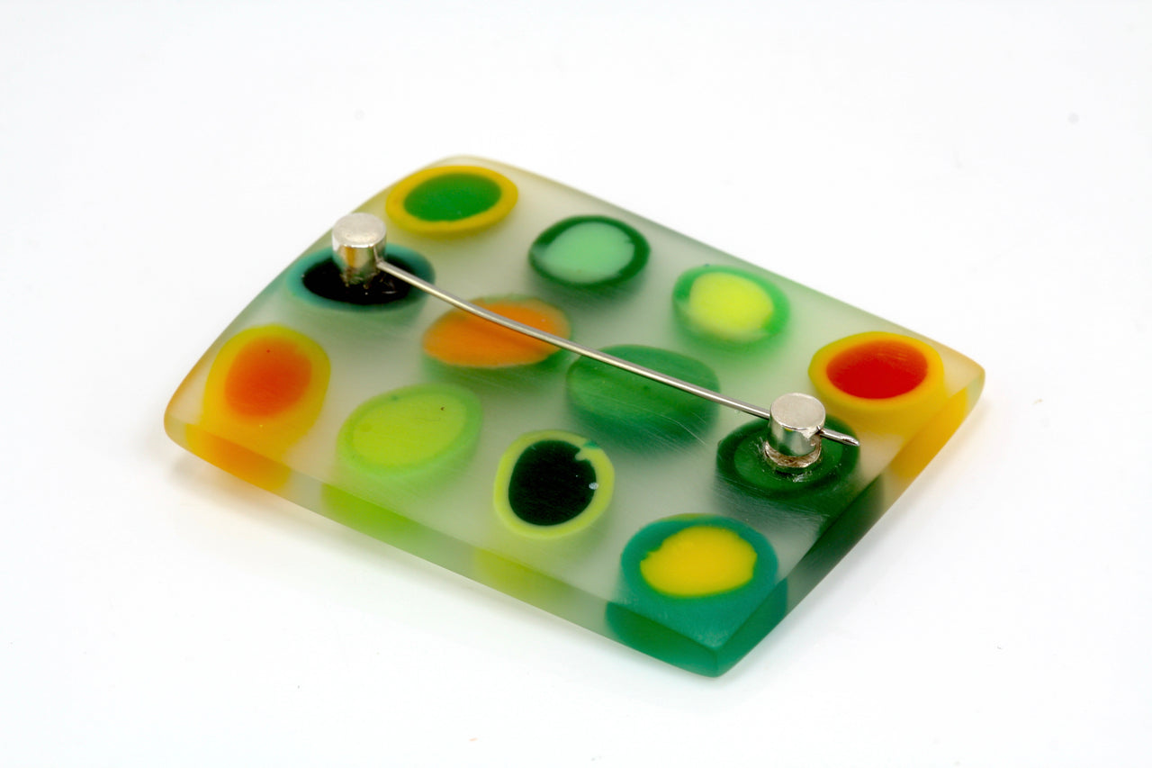 Brooch Greens, Oranges, Yellows