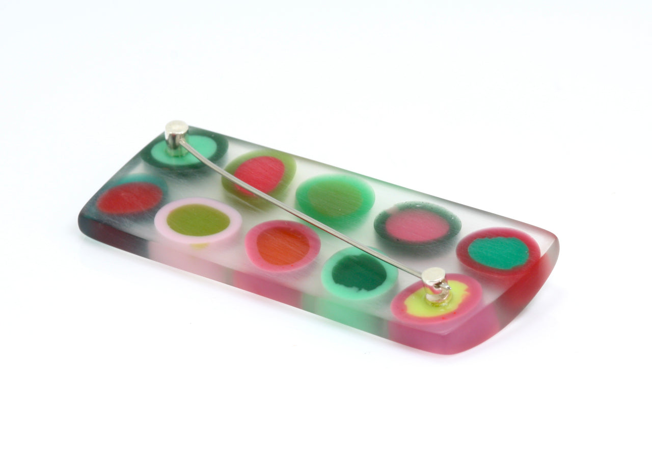 Brooch Pinks and Greens