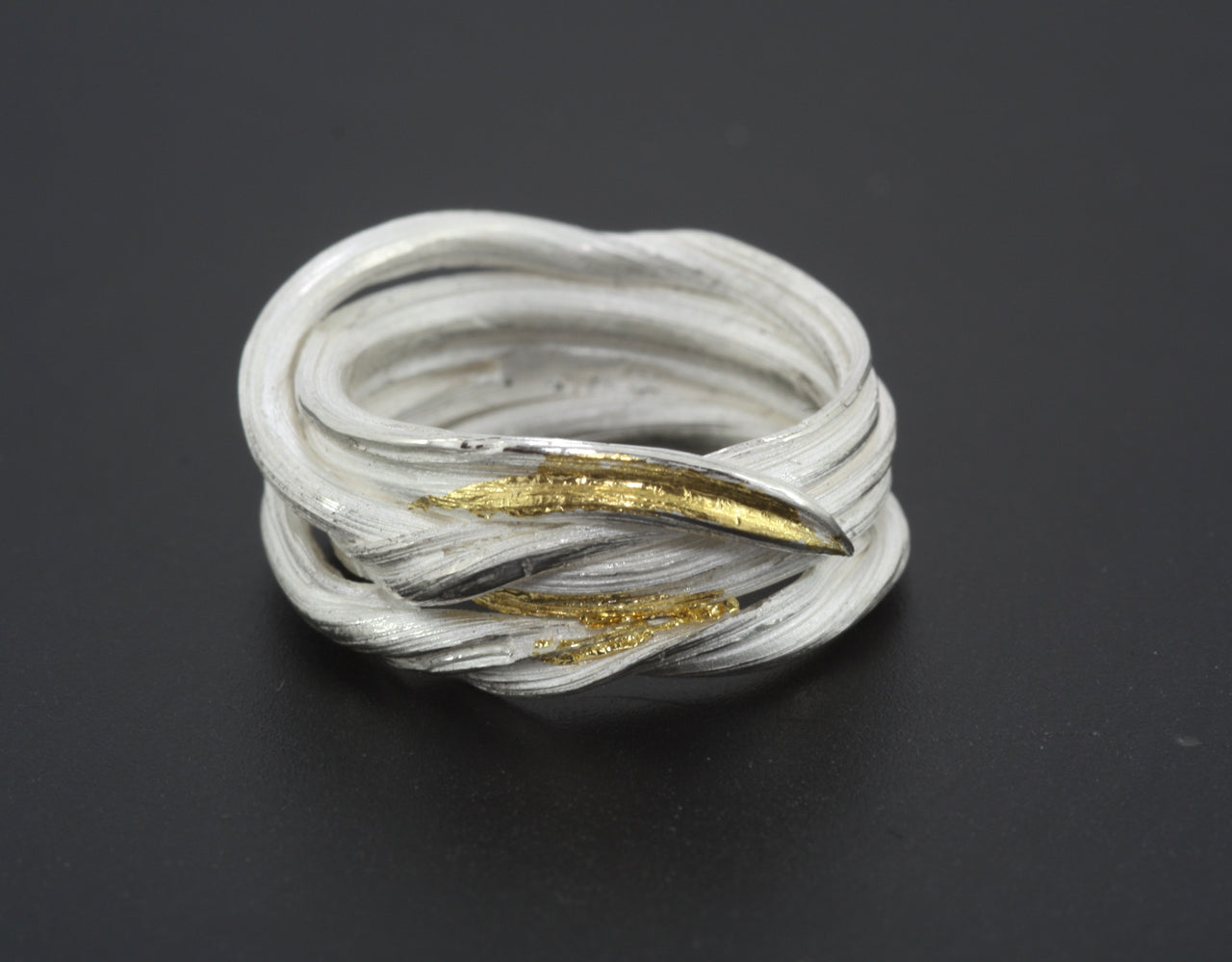 Silver ring - whispers of moonlight flowers