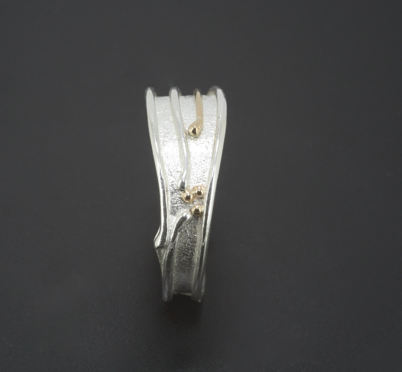 Sterling silver 9ct gold ring