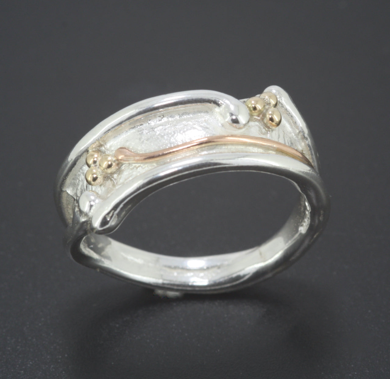 Sterling Silver 9ct Gold Ring